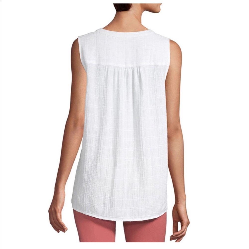π·Liz Claiborne Sleeveless Button Down Tunic - Picture 2 of 2